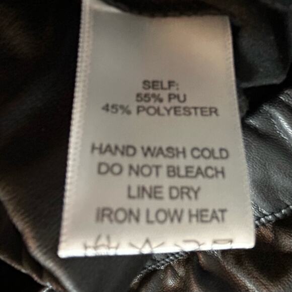 ee:some Faux Leather Pants Womens Size L Black 70's Flare Edgy Sexy Moto NWT - Picture 8 of 10